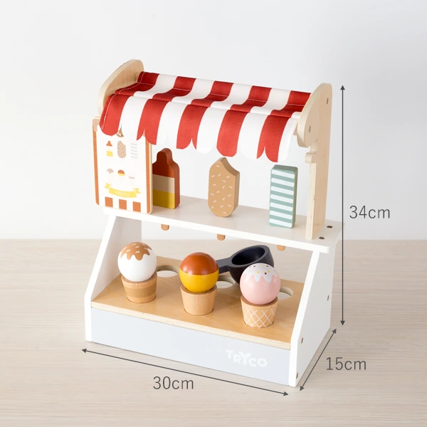 アイスクリームショップ　サイズ表記