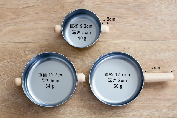 調理用具のサイズ